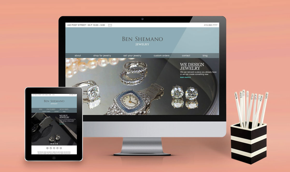 ben shemano website design on imac